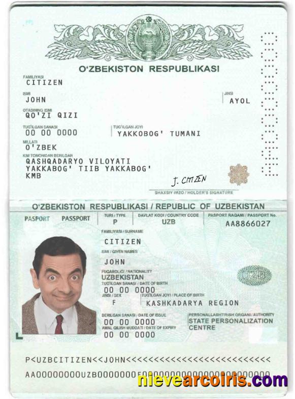 Uzbekistan passport